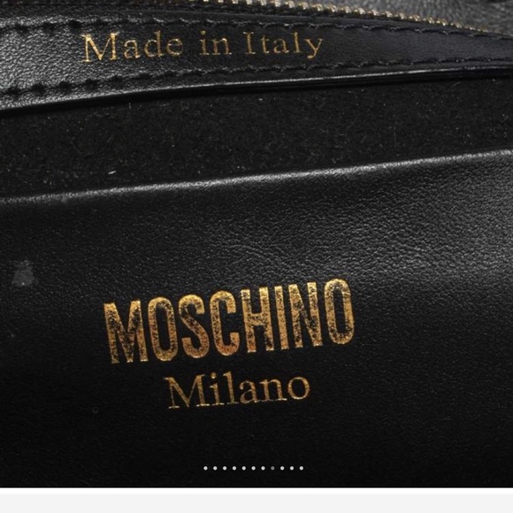 PreLoved Authentic Moschino Black Floral Applique Leather Tote - Picture 8 of 8